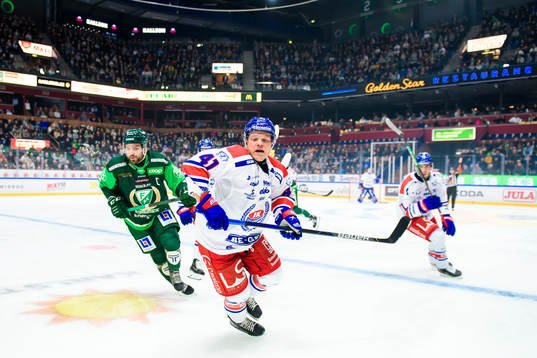Färjestads Mikael Wikstrand och Oskarshamns Johan Johnsson