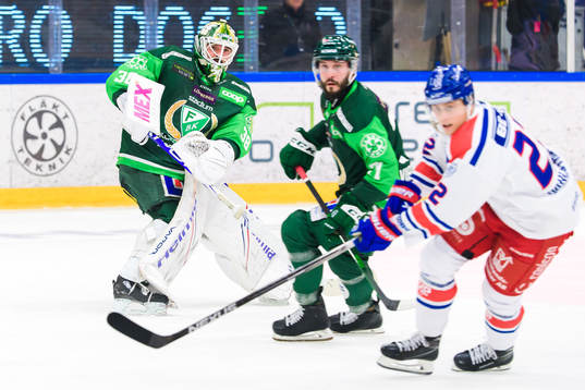Färjestads målvakt Dominik Furch