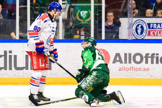 Oskarshamns Tomas Zohorna och Färjestads Pontus Widerström
