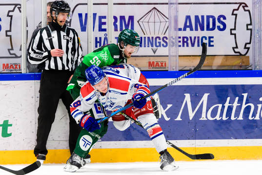 Färjestads Linus Johansson och Oskarshamns Fredrik Olofsson