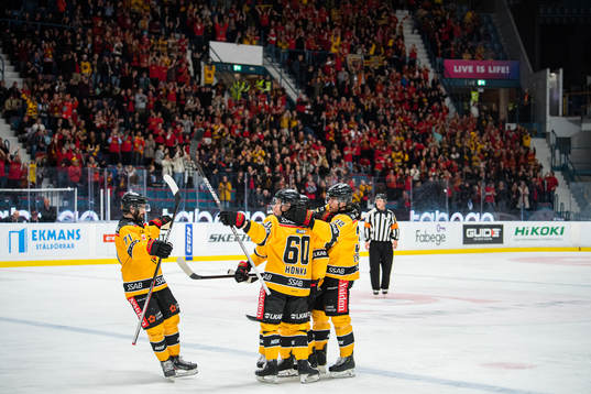 Luleås Brendan Shinnimin jublar med lagkamrater