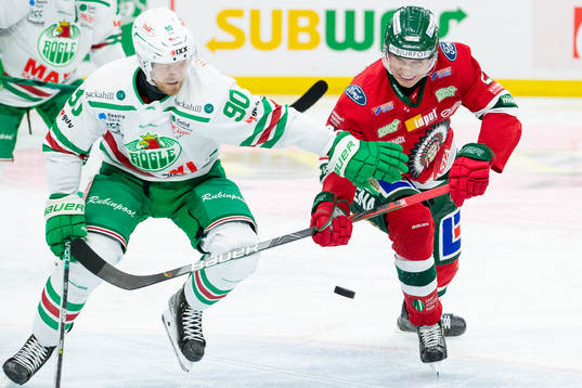 Rögles Ted Brithén och Frölundas Johan Sundström