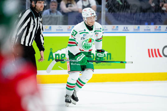 Rögles Leon Bristedt lämnar isen