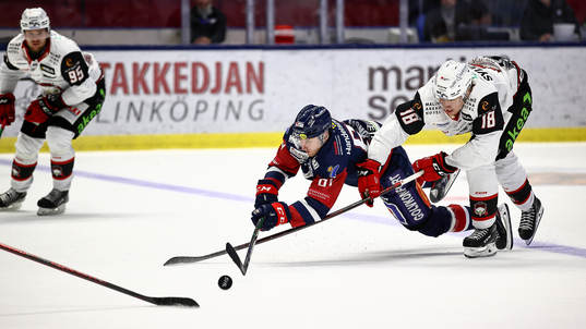 Linköpings Markus Ljungh och Malmö Redhawks Marcus