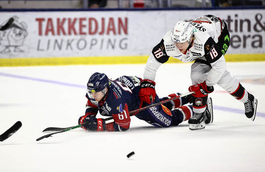 Linköpings Markus Ljungh och Malmö Redhawks Marcus