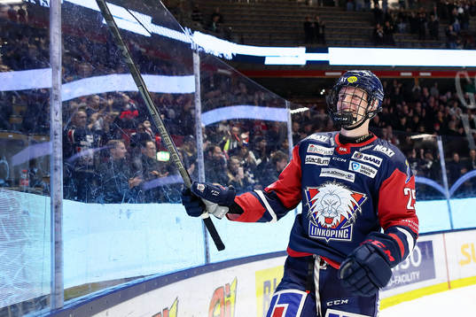 Linköpings Filip Bystedt jublar