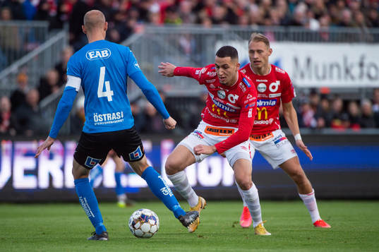 Halmstads Andreas Johansson och Degerfors Abdelrahman Saidi