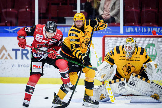 Malmö Redhawks Christoffer Forsberg oroar framför