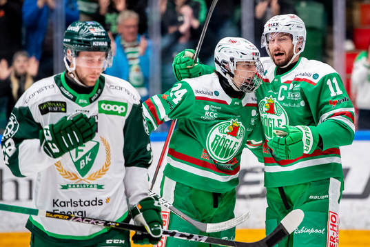 Rögles Marco Kasper och Mattias Sjögren jublar