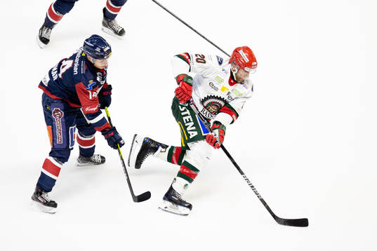 Linköpings Arvid Costmar och Frölundas Joel Lundqvist