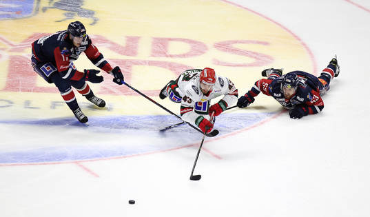 Linköpings Henrik Törnqvist och Eddie Larsson samt
