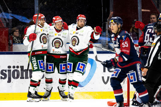 Frölundas Max Friberg jublar