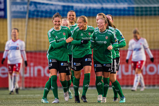 Sandra Rebecca Nikolaisen Simonsen of Fløya celebrates