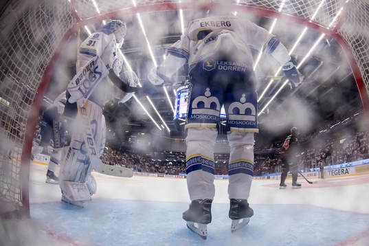Leksands målvakt Kasimir Kaskisuo och Leksands Tobias