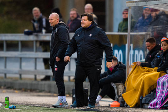 Roy Berntsen, head coach of Medkila, and Børje Sørensen,