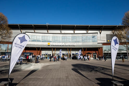 Tegera Arena innan ishockeymatchen i SHL mellan Leksand och
