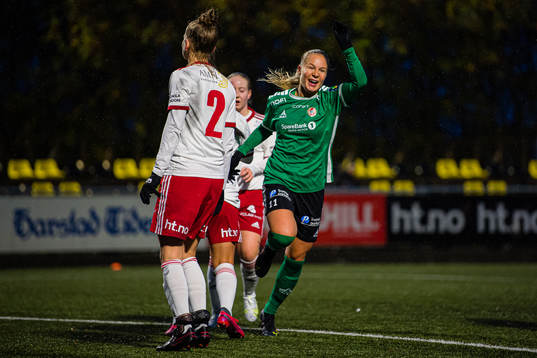 Sandra Rebecca Nikolaisen Simonsen of Fløya celebrates
