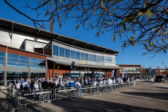 Tegera Arena innan ishockeymatchen i SHL mellan Leksand och