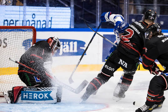 Örebros målvakt Jhonas Enroth och Leksands Jon Knuts och