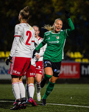 Sandra Rebecca Nikolaisen Simonsen of Fløya celebrates