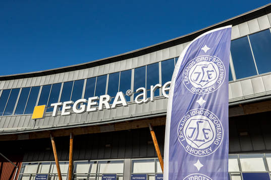 Tegera Arena innan ishockeymatchen i SHL mellan Leksand och