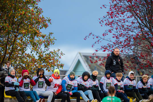 Spectators in the stands