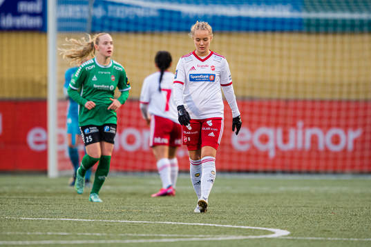 Sara Regine Aas Berntsen of Medkila looks dejected