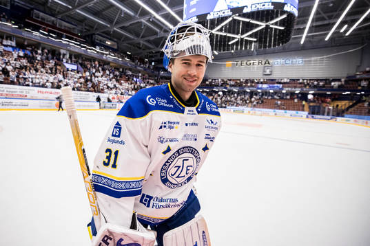 Leksands målvakt Kasimir Kaskisuo jubel