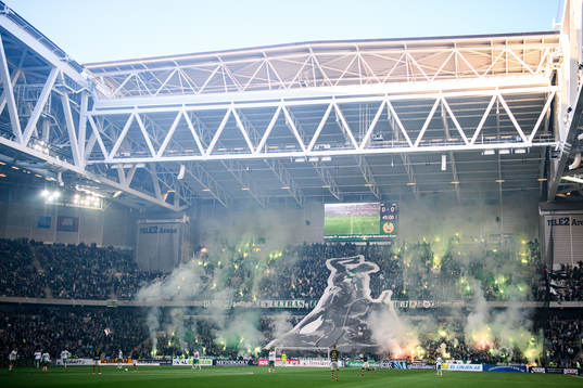 Hammarbys supportrar med tifo