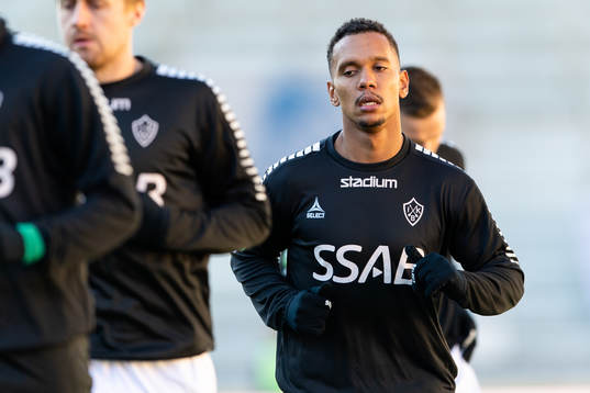 Brages Seth Kanteh Hellberg före fotbollsmatchen i