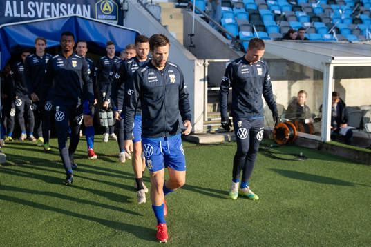 IFK Göteborgs Mattias Bjärsmyr innan fotbollsmatchen i