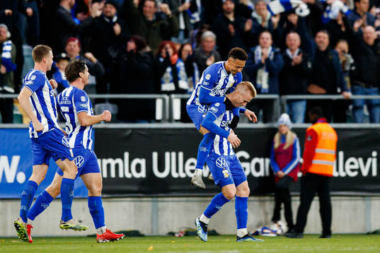 IFK Göteborgs Tobias Sana och Oscar Wendt jublar