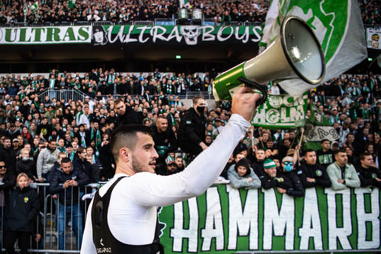 Hammarbys Astrit Selmani jublar