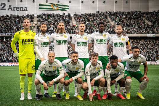 Hammarbys målvakt David Ousted, Simon Sandberg, Björn