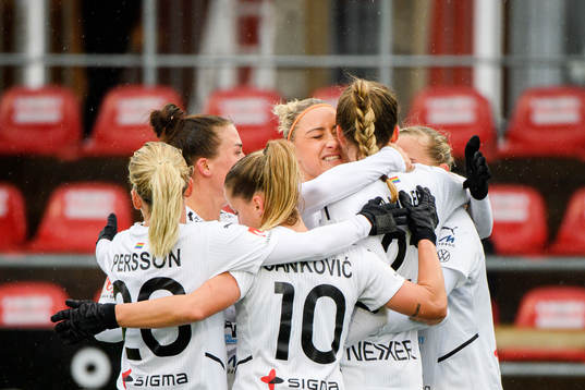 Rosengårds spelare jublar