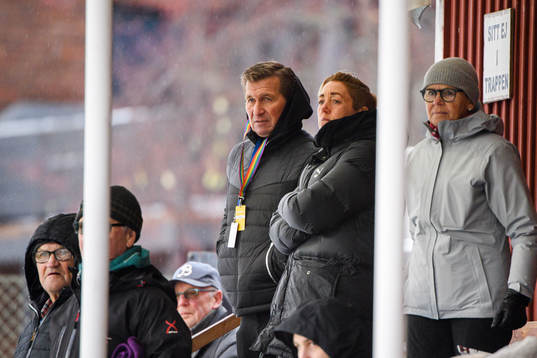 Rosengård sportchef Therese Sjögran på läktarplats