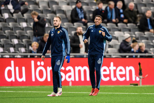 Djurgårdens Emir Kujovic och Isak Hien
