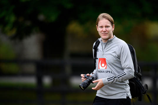 Fredrik Madestam, press officer of the Swedish women's