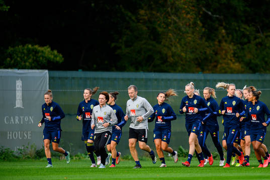 Players of the Swedish women's national football team