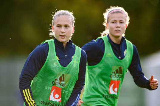 Filippa Curmark and Hanna Glas of the Swedish women's