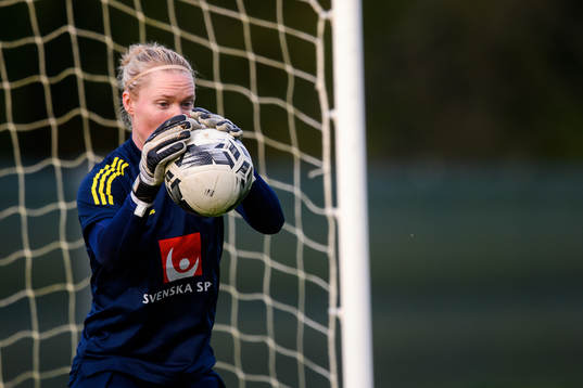 Goalkeeper Hedvig Lindahl of the Swedish women's national