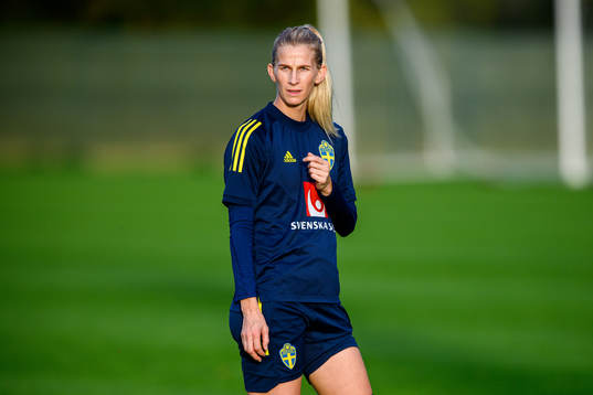 Sofia Jakobsson of the Swedish women's national football