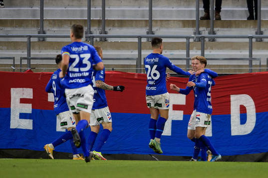 Trelleborgs Johan Blomberg och Jesper Modig jublar