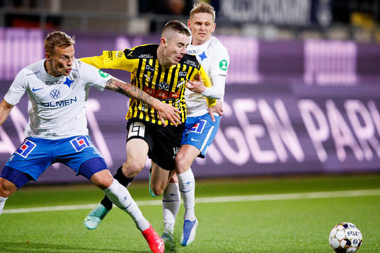 IFK Norrköpings Marco Lund Nielsen och Häckens Patrik