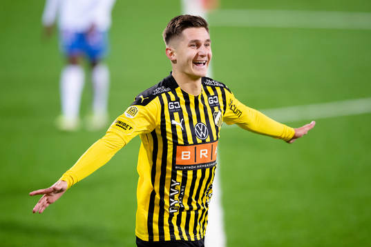 Häckens Leo Bengtsson jublar