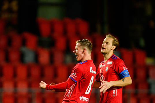 Östers Alex Thor Hauksson jublar