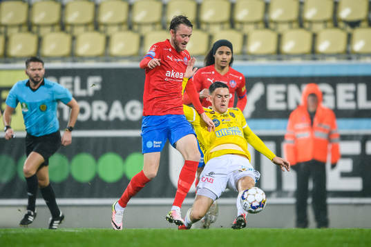 Helsingborgs Rasmus Jönsson och Falkenbergs Samuel Adrian