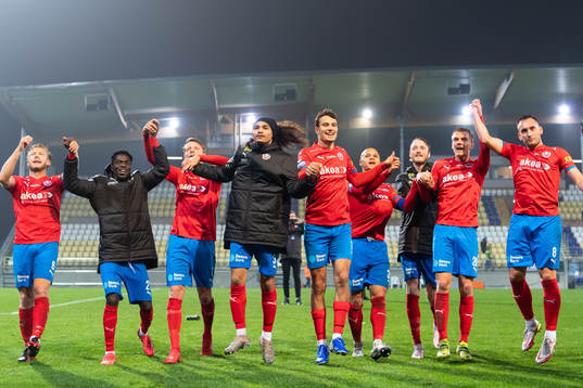 Helsingborgs spelare jublar