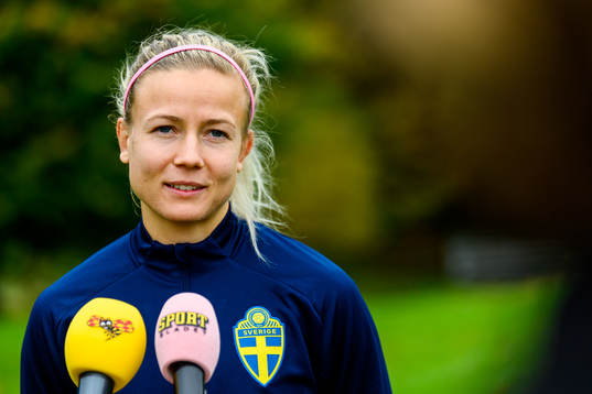 Hanna Glas of the Swedish women's national football team is
