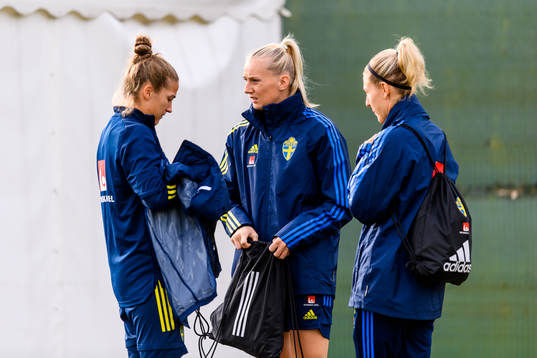 Filippa Angeldahl, Stina Blackstenius and Rebecka Blomqvist